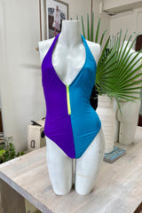 SAMPLE ASHTON- Color Blocked One Piece Swimsuit With Zipper