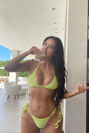 Kim Kardashian Neon Bikini 